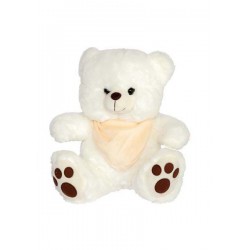 Oso blanco con peluche