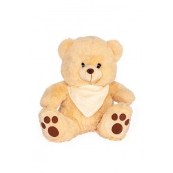 Oso beige con pañuelo